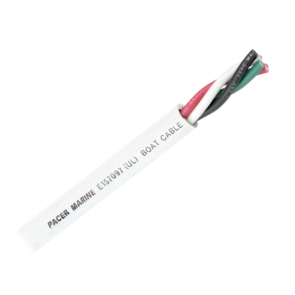 Pacer Round 4 Conductor Cable  100  104 AWG  Black Green Red  White WR104100