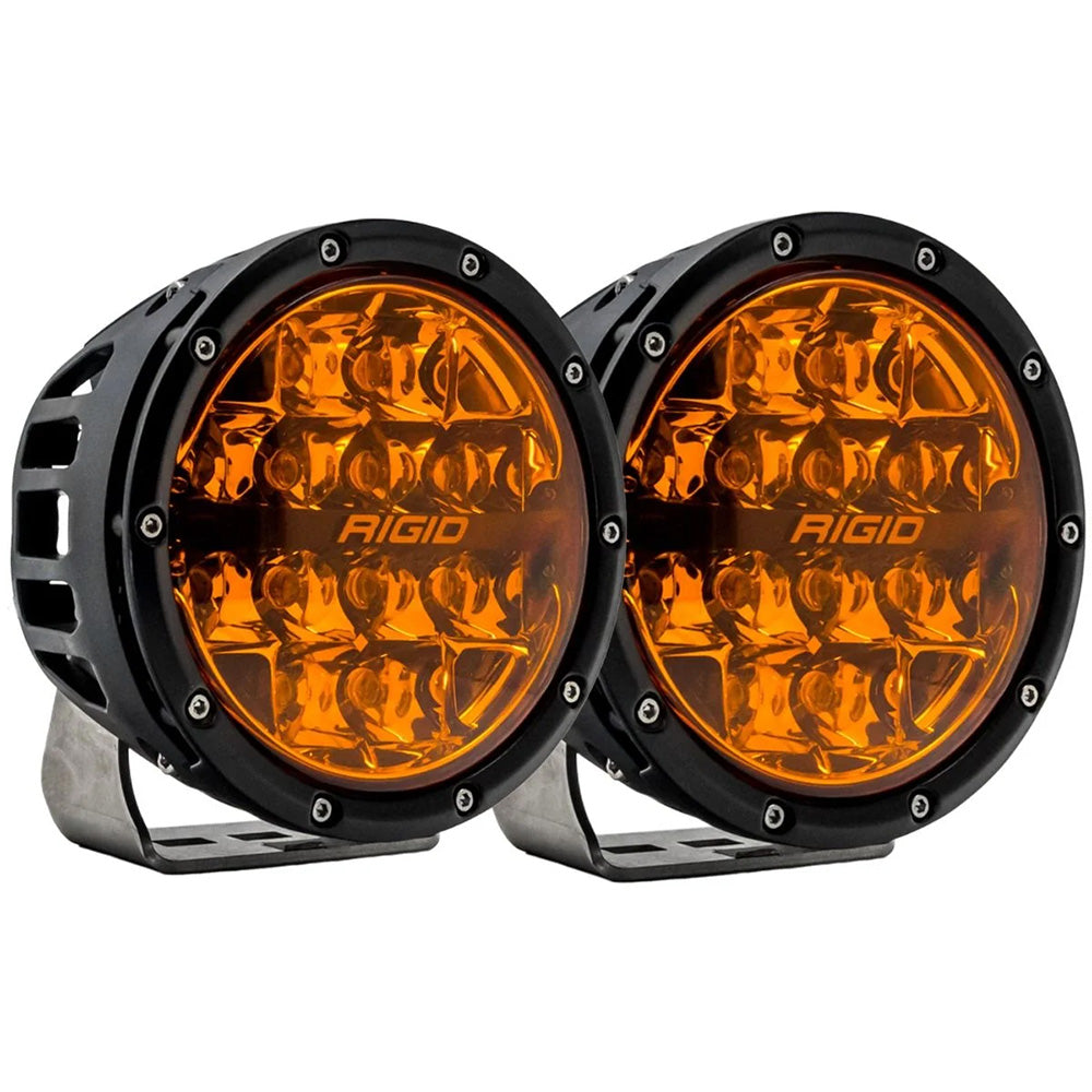 RIGID Industries 360 Series 6 Spot wAmber Pro Lens  Pair 36210