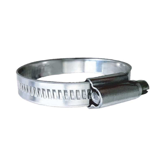 Trident Marine 316 SS NonPerforated Worm Gear Hose Clamp  1532 Band  34  118 Clamping Range  10Pack  SAE Size 10 7100581