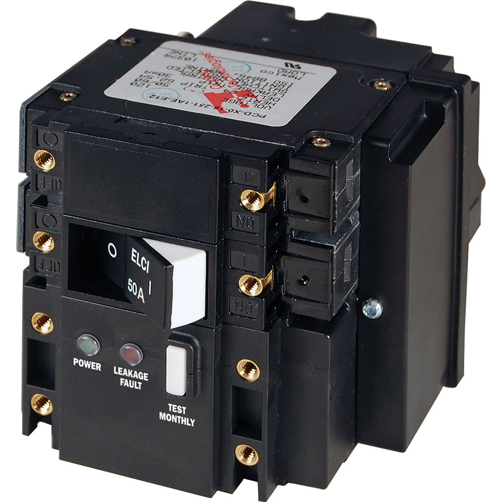 Blue Sea CSeries ELCI Circuit Breaker  Double Pole 240V AC 50A 3093