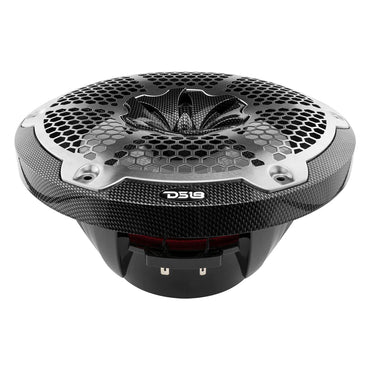 DS18 HYDRO 10 2Way Speakers wBullet Tweeter  Integrated RGB LED Lights  Carbon Fiber CF10M
