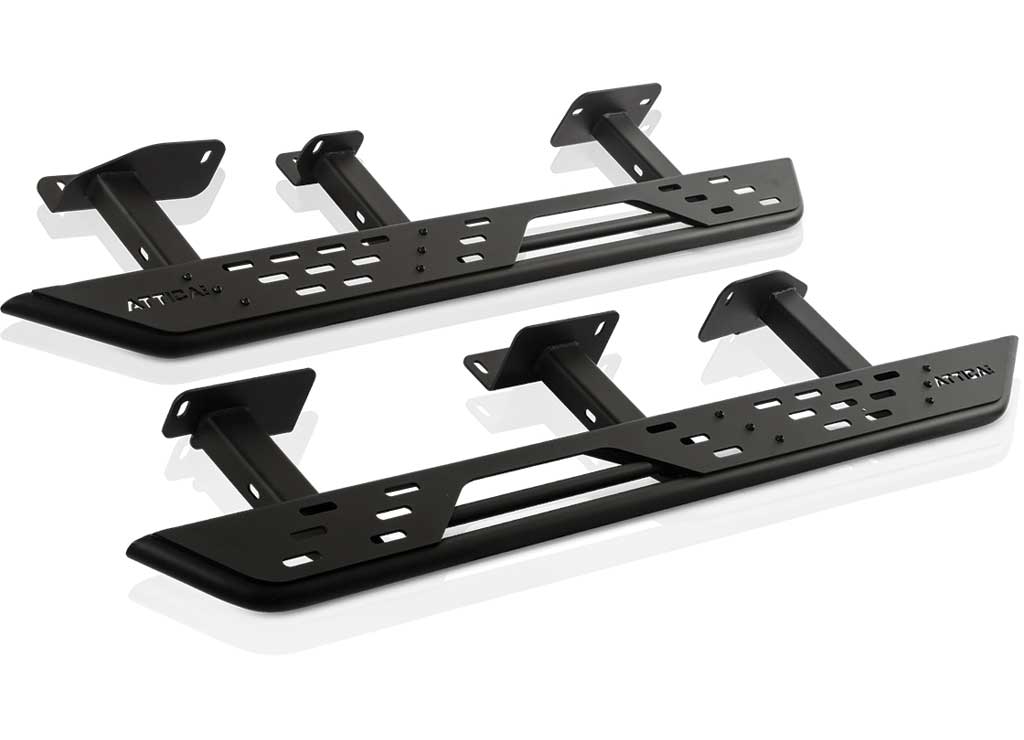 Attica 4x4 21-C Bronco Terra Series 4DR Side Steps-black-powder Coated-steel - Running Boards & Power Steps