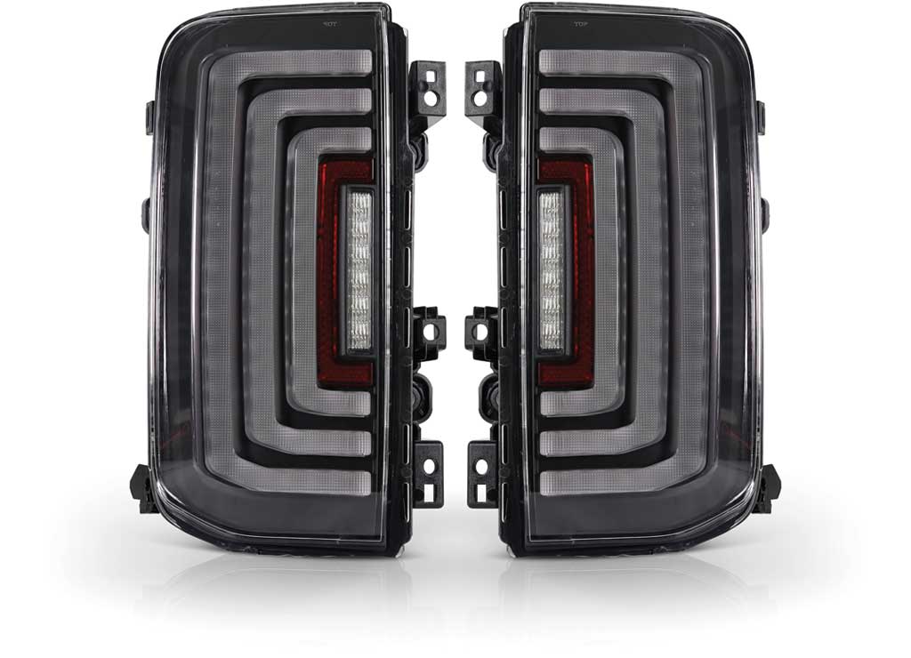Attica 4x4 21-C Bronco Tail Light With Led Sequential Turn Signal (gloss Black/clear) - Tail Lights & Assemblies