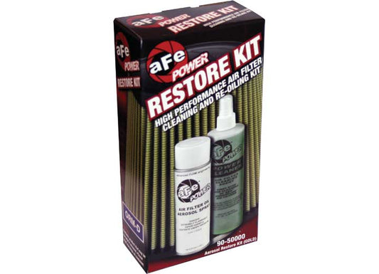 aFe Power Air Filter Restore Kit- 6.25 OZ Oil (Gold) & 12 OZ Aerosol Power Cleaner - Air Filter Cleaners