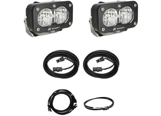 Baja Designs S2 Sport W/c Reverse Kit W/upfitter Wide Cornering/clear/upfitter Wiring - Bumper Lighting