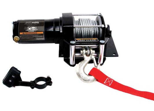 Bulldog Winch 3000LB Atv Winch With Mini-rocker Switch, Mounting Channel, Roller Fairlead - ATV/UTV Winches