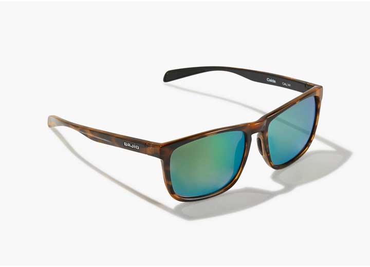 Bajio Sunglasses Calda Green Mirror Glass Brown Tort Gloss - Sunglasses