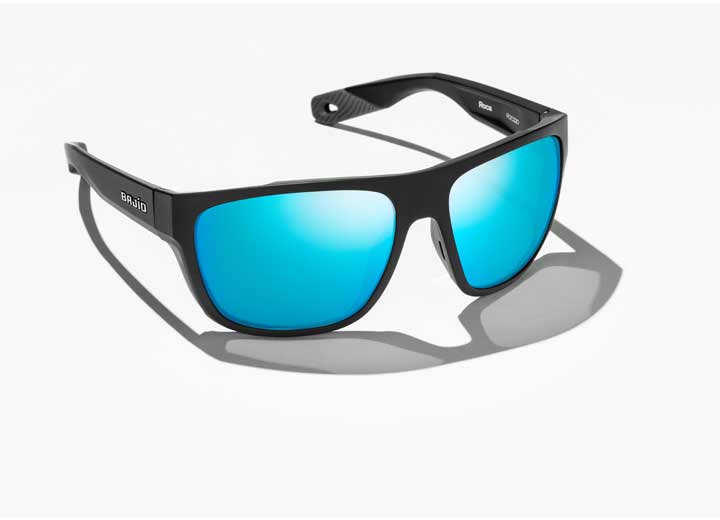 Bajio Sunglasses Las Rocas Blue Mirror Glass Black Matte - Sunglasses