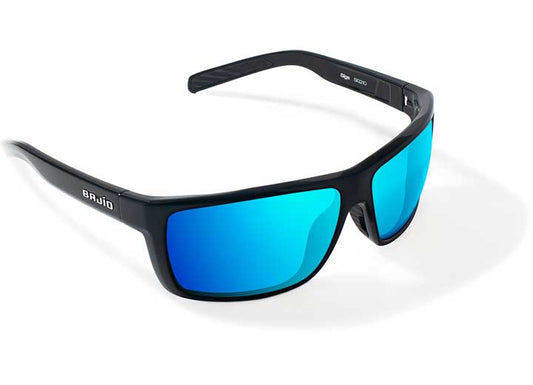 Bajio Sunglasses Sigs Blue Mirror Glass Black Gloss - Sunglasses
