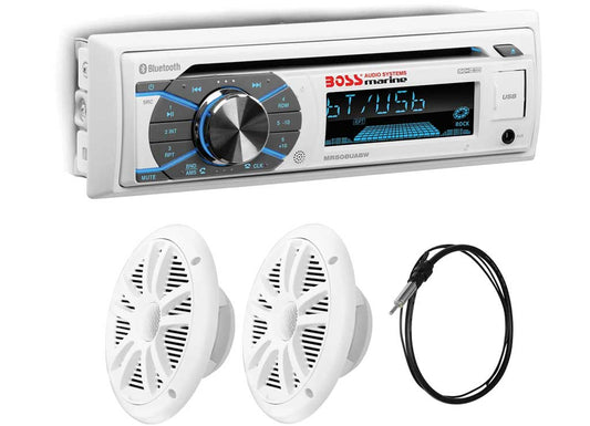 BOSS Audio Boss Audio Systems Mck508wb.6 Marine Receiver & Speaker Package - Weatherproof - Marine Audio Systems & Components