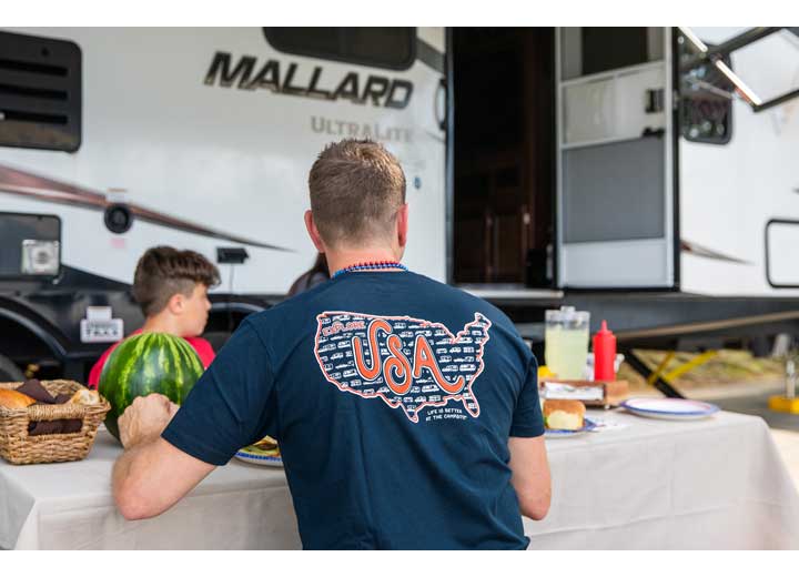 Camco Life IS Better AT The Campsite Shirt, Explore Usa, Navy, Xx-large - T-Shirts & Tank Tops