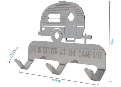 Camco Libatc-3 Hook Key Hanger W/foam Mounting Tape - Key Chains & Holders