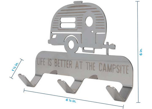Camco Libatc-3 Hook Key Hanger W/foam Mounting Tape - Key Chains & Holders