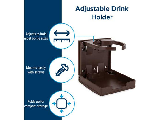 Camco Adjustable Drink Holder, Brown - Consoles & Cup Holders