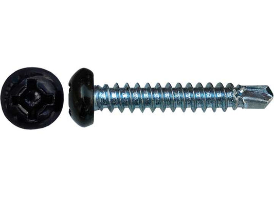 Creative Products Group 8 X 1 Pan Quad Tec-2 Painted Blk (500 Pcs) - Screws