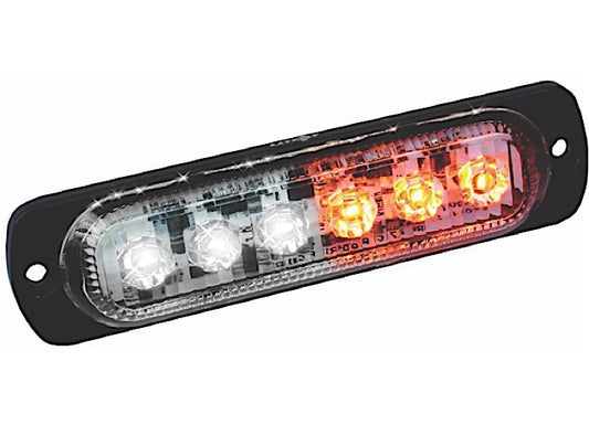 Custer Products Inc Amber, White Led Ultra Slim Strobe 6-WATT Cree, 480 Lumens, 4 1/2 Inlong, 19 Fla - Emergency & Safety Strobe Lighting