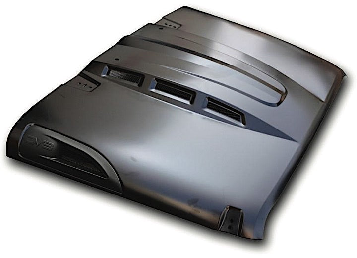 DV8 Offroad 07-18 Wrangler Heat Dispersion Hood Metal Back Primer - Custom Hoods