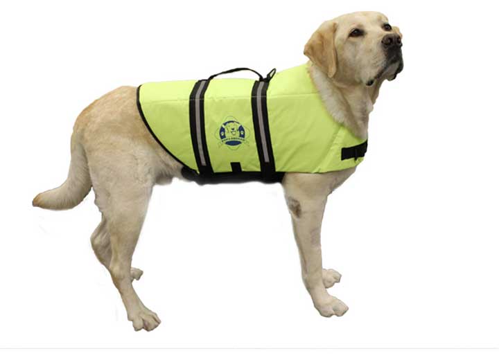 Fido Pet Products XL - Safety Neon Yellow Nylon Dog Life Jacket - Dog Flotation Devices
