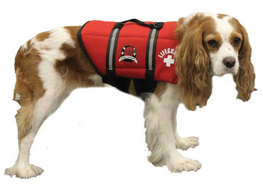 Fido Pet Products S - Red Lifeguard Neoprene Dog Life Jacket - Dog Flotation Devices