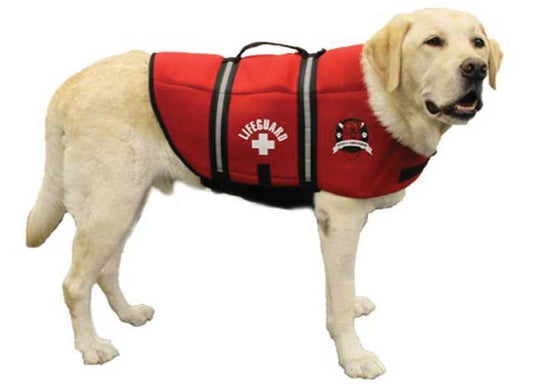 Fido Pet Products XL - Red Lifeguard Neoprene Dog Life Jacket - Dog Flotation Devices