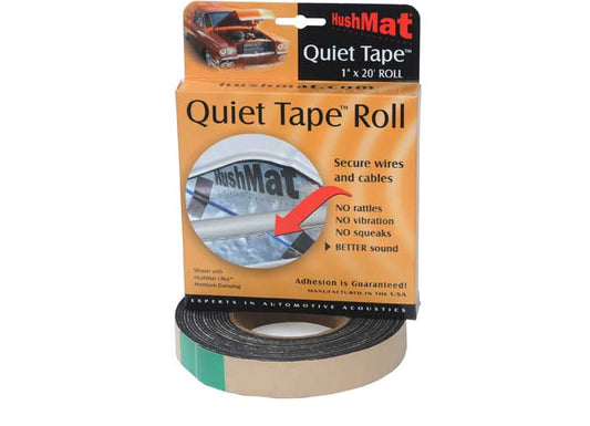 Hushmat Hushmat Universal Quiet Tape Shop Roll 1IN X 20IN Single Sided Tape - Black - Sound Dampening