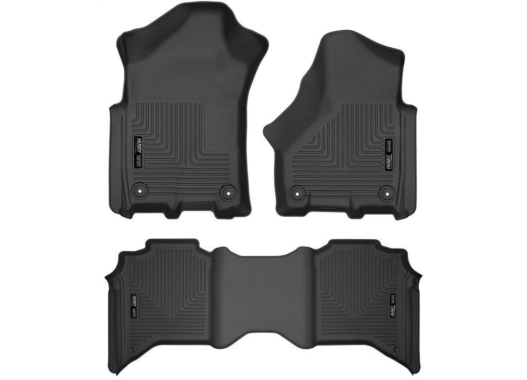 Husky Liner 19-C Ram 2500/3500 Crew Cab Black Front & 2ND Seat Floor Liners - Floor Mats & Liners