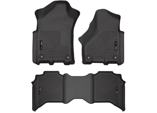 Husky Liner 19-C Ram 2500/3500 Crew Cab Black Front & 2ND Seat Floor Liners - Floor Mats & Liners