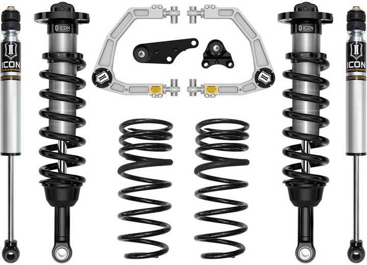 Icon Vehicle Dynamics 24-C Tacoma 1.25-3IN Stage 2 Suspension System Billet With Multirate Spring - Suspension Lift Kits