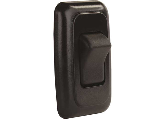 JR Products Single Rocker Switch Assembly W/bezel, Black - Rocker Switches