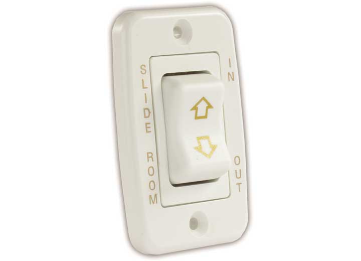 JR Products Low Profile Single Slide-out Switch, White - Rocker Switches