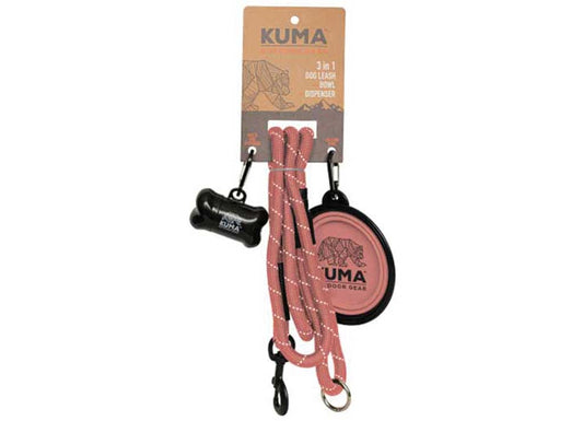 Kuma Outdoor Gear 3 IN 1 Dog Leash - Sage - Dog Tie Out Cables, Leashes, & Stakes