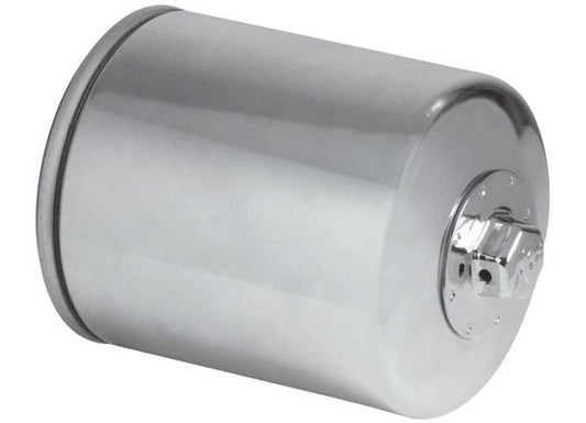 K&N Filters Harley Twin Cam & M8 Oil Filter Chrome - Motorcycle Oil Filters