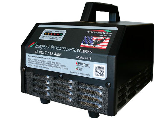 PRO Charging Systems 48V/18A Portable Eagle Golf Cart Charger; Lithium Compatible - Golf Cart Portable Chargers & Accessories