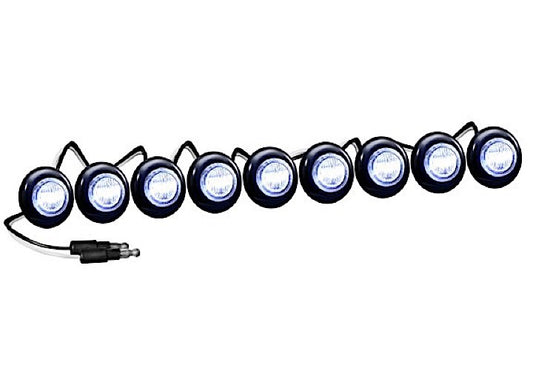 Recon Truck Accessories Universal White Led Front Lower Air Dam Light Kit W/smoked Lens And Black Bezel - Air Dam Light Kits