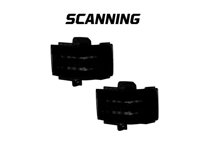 Recon Truck Accessories 17-22 F250/f350/f450 Super Duty Side Mirror Lens W/white Led Run Light - Door Mirror Lights