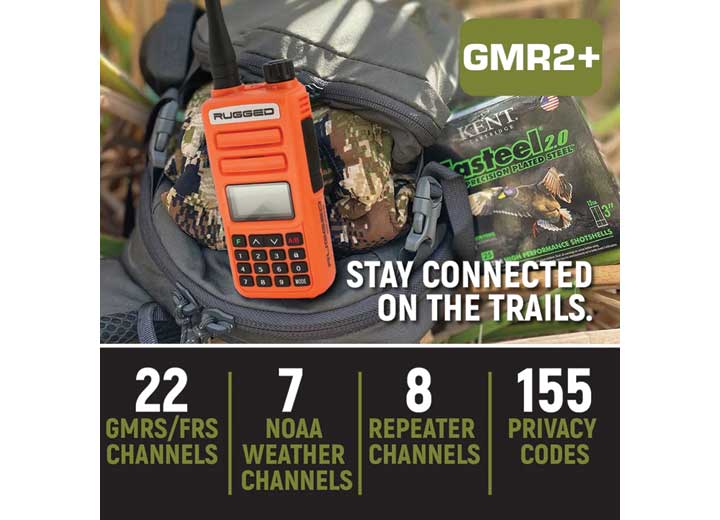 Rugged Radios Rugged Gmr2 Plus Gmrs/frs Handheld Radio-safety Orange - Handheld Radios