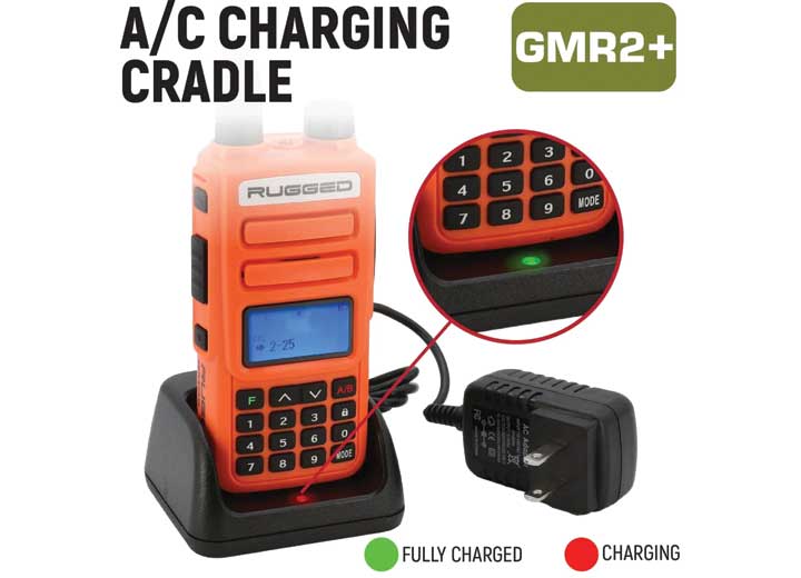 Rugged Radios Rugged Gmr2 Plus Gmrs/frs Handheld Radio-safety Orange - Handheld Radios