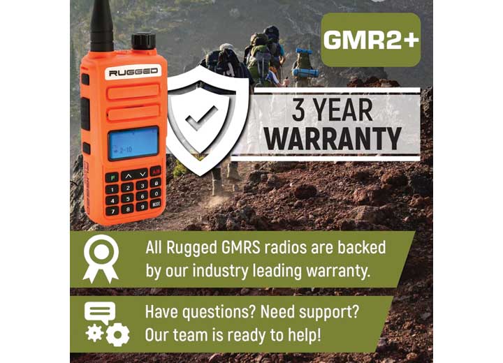 Rugged Radios Rugged Gmr2 Plus Gmrs/frs Handheld Radio-safety Orange - Handheld Radios