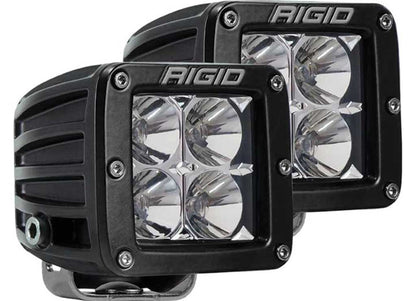 Rigid Industries D-series Pro Flood Surface Mount Black 2 Lights - Cube, Round, Rectangular, & Oval Lights