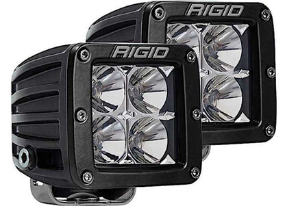 Rigid Industries D-series Pro Flood Surface Mount Black 2 Lights - Cube, Round, Rectangular, & Oval Lights