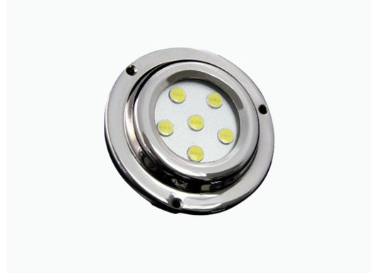 Race Sport Lighting 6 Led 6X1W Surface Mount Marine Light (White) - Underwater Lights
