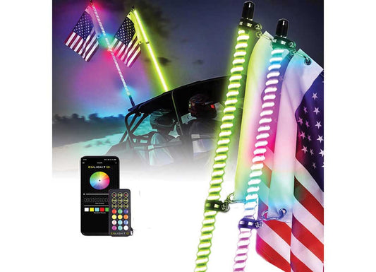 Race Sport Lighting 2FT Offroad Led Rgbw Whip With Impact Protection Ribs - ATV/UTV Off-Road Whips, Flags, & Accessories
