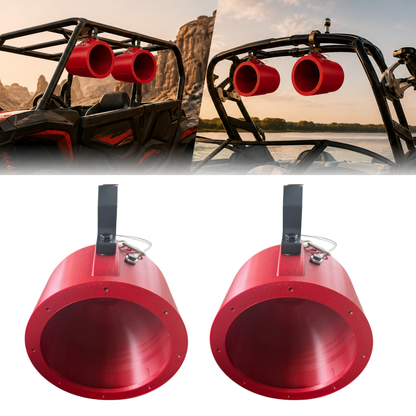 6.5” & 8” Marine Speaker Pods for Boats, Golf Carts, ATV & UTV | 360° Swivel Roll Bar Mounts - RockPods
