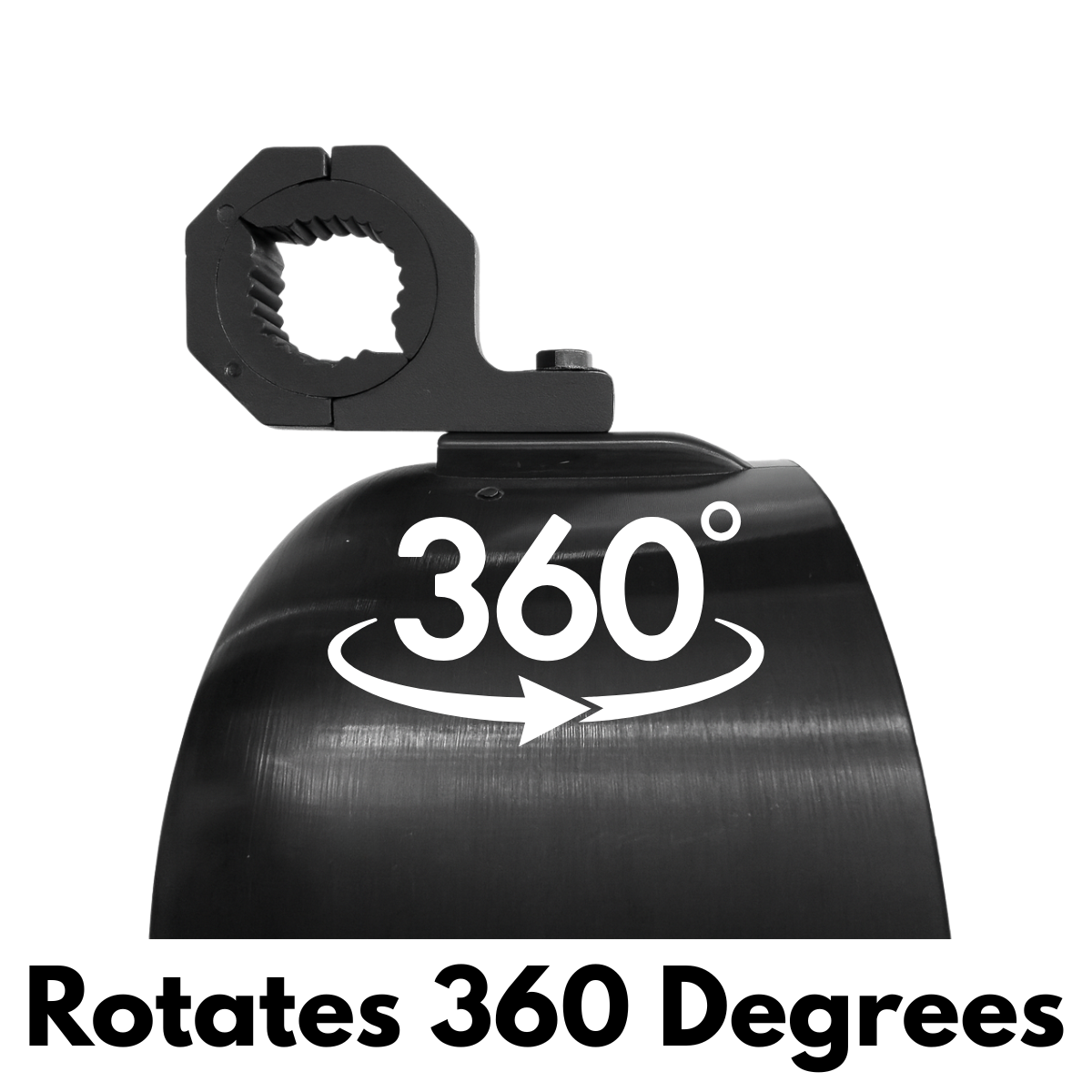 Universal 8" Marine & ATV Speaker Enclosures with Metal Swivel Clamps – Fits 1" to 2" Roll Bars, Waterproof Empty Pods for Boat, UTV, Jeep, Wakeboard Tower