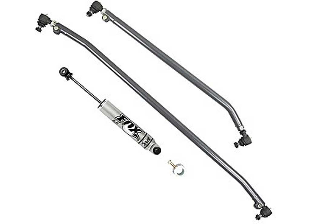 Synergy 07-18 Wrangler HD Steering Kit Tie Rod Drag Link Clamp Stud & Fox IF - Steering Kits