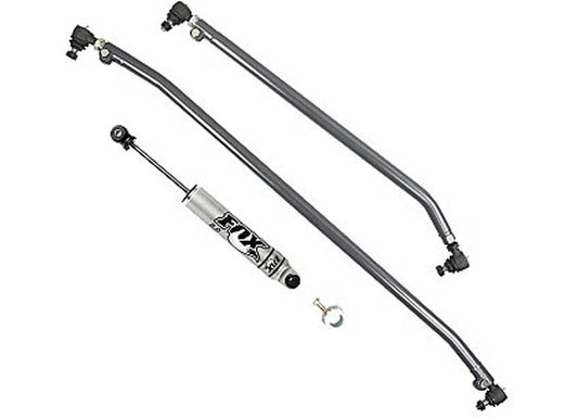 Synergy 07-18 Wrangler HD Steering Kit Tie Rod Drag Link Clamp Stud & Fox IF - Steering Kits