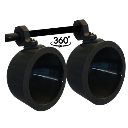 Universal 6.5" Marine & ATV Speaker Enclosures with Metal Swivel Wake Tower