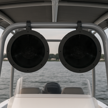 Universal 8" Marine & ATV Speaker Enclosures with Metal Swivel Clamps Wake Tower