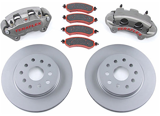 TeraFlex Big Brake Kit JK Front Complete, Big Calipers, Plain Rotors 13.3IN - Parking Brake Kits