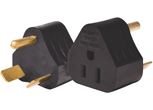 Valterra Products LLC RV Temporary Adapter 30 Amp Male TO 15 Amp Female Triangle  *bu2011* - Marine & RV Adapter Cords & Plugs